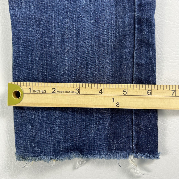 Lauren Ralph Lauren Women’s Premier Straight Ankle Jeans Size 6 Distressed Hem - Picture 9 of 12
